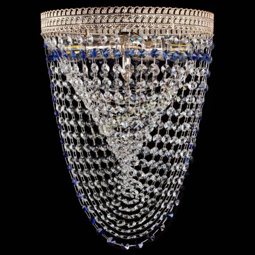 Люстра Флоренция Водоворот синяя в Кирове Гусь Хрустальный