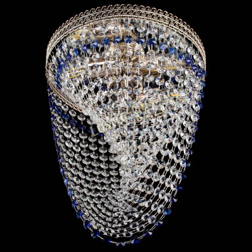 Люстра Флоренция Водоворот синяя в Кирове Гусь Хрустальный