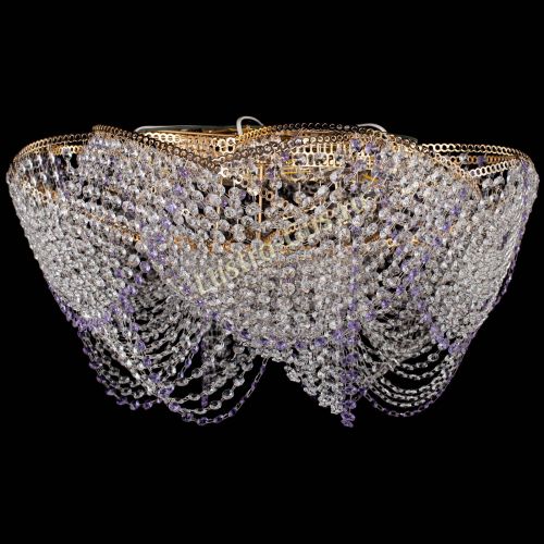 Люстра Галактика №4 фиолетовая в Кирове Гусь Хрустальный