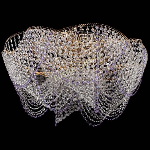 Люстра Галактика №4 фиолетовая в Кирове Гусь Хрустальный