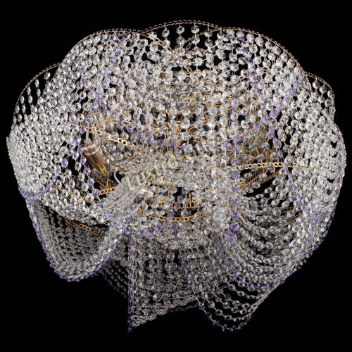 Люстра Галактика №4 фиолетовая в Кирове Гусь Хрустальный