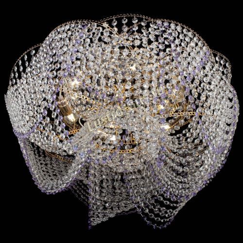 Люстра Галактика №4 фиолетовая в Кирове Гусь Хрустальный
