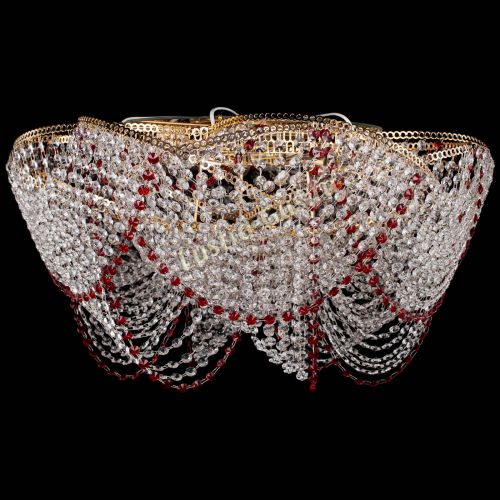 Люстра Галактика №4 красная в Кирове Гусь Хрустальный