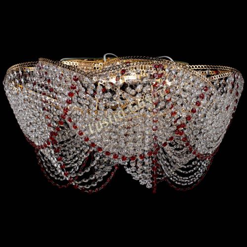 Люстра Галактика №4 красная в Кирове Гусь Хрустальный