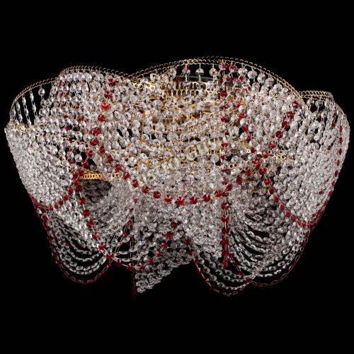 Люстра Галактика №4 красная в Кирове Гусь Хрустальный