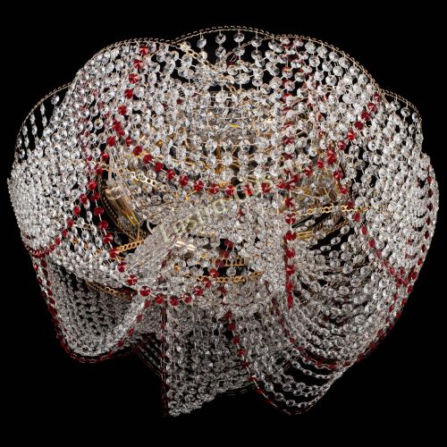 Люстра Галактика №4 красная в Кирове Гусь Хрустальный