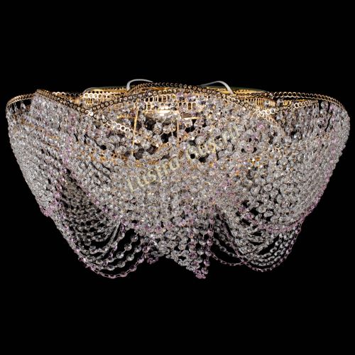 Люстра Галактика №4 розовая в Кирове Гусь Хрустальный