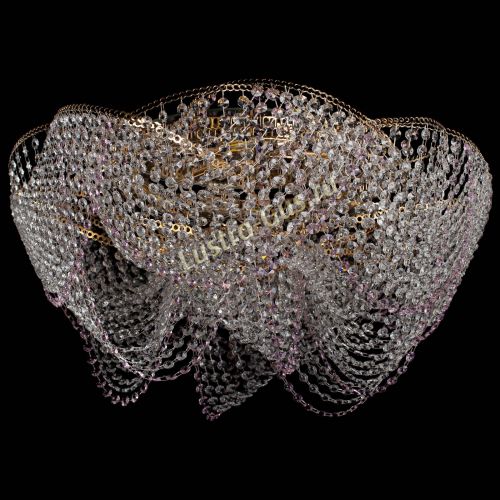 Люстра Галактика №4 розовая в Кирове Гусь Хрустальный