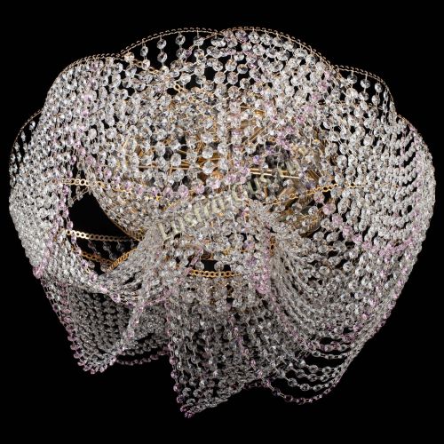 Люстра Галактика №4 розовая в Кирове Гусь Хрустальный