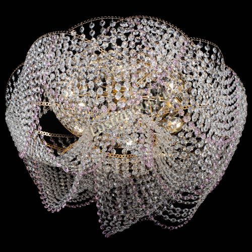 Люстра Галактика №4 розовая в Кирове Гусь Хрустальный
