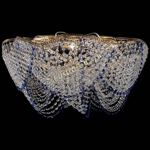 Люстра Галактика №4 синяя в Кирове Гусь Хрустальный