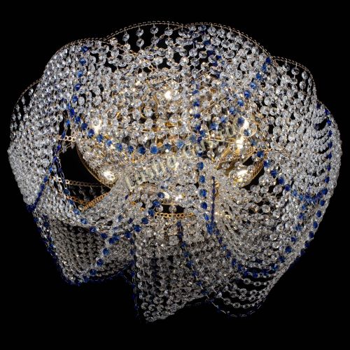 Люстра Галактика №4 синяя в Кирове Гусь Хрустальный