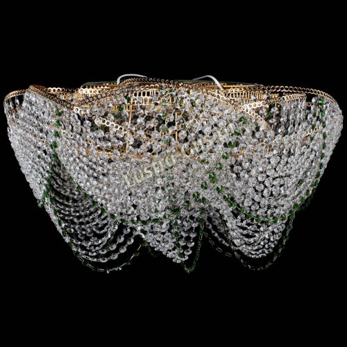 Люстра Галактика №4 зеленая в Кирове Гусь Хрустальный