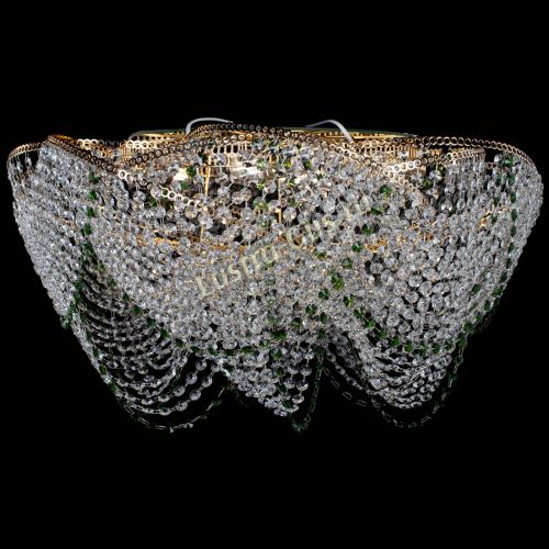 Люстра Галактика №4 зеленая в Кирове Гусь Хрустальный