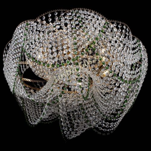 Люстра Галактика №4 зеленая в Кирове Гусь Хрустальный