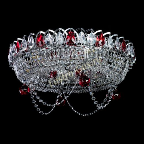 Люстра Глория №1 красная в Кирове Гусь Хрустальный