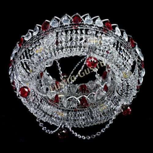 Люстра Глория №1 красная в Кирове Гусь Хрустальный