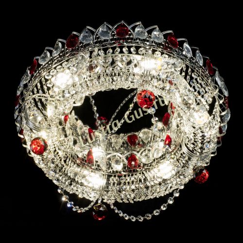 Люстра Глория №1 красная в Кирове Гусь Хрустальный