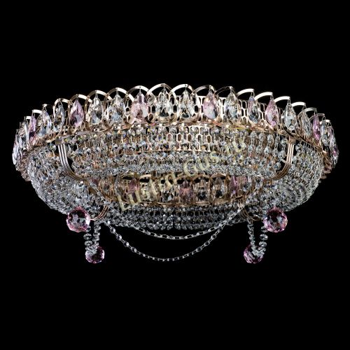 Люстра Глория №1 розовая в Кирове Гусь Хрустальный