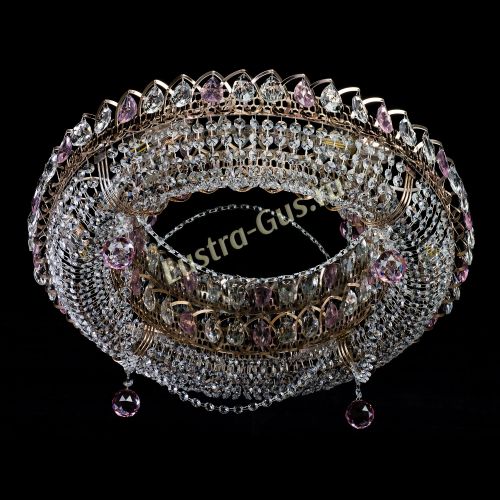 Люстра Глория №1 розовая в Кирове Гусь Хрустальный