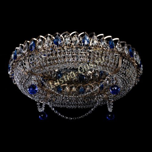 Люстра Глория №1 синяя в Кирове Гусь Хрустальный