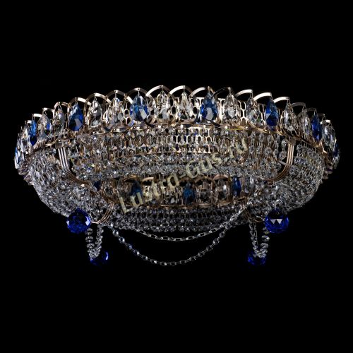 Люстра Глория №1 синяя в Кирове Гусь Хрустальный