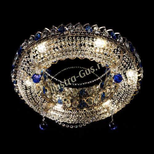 Люстра Глория №1 синяя в Кирове Гусь Хрустальный