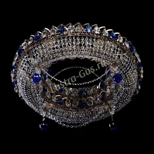 Люстра Глория №1 синяя в Кирове Гусь Хрустальный