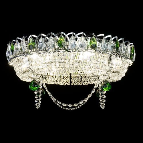Люстра Глория №1 зеленая в Кирове Гусь Хрустальный