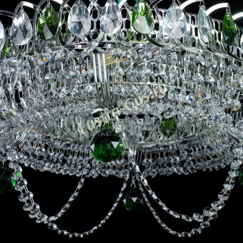 Люстра Глория №1 зеленая в Кирове Гусь Хрустальный