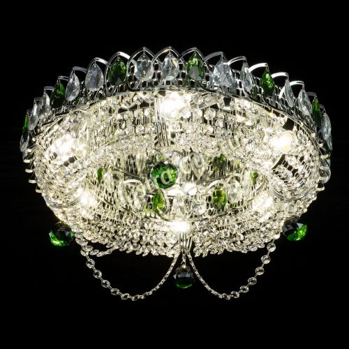 Люстра Глория №1 зеленая в Кирове Гусь Хрустальный