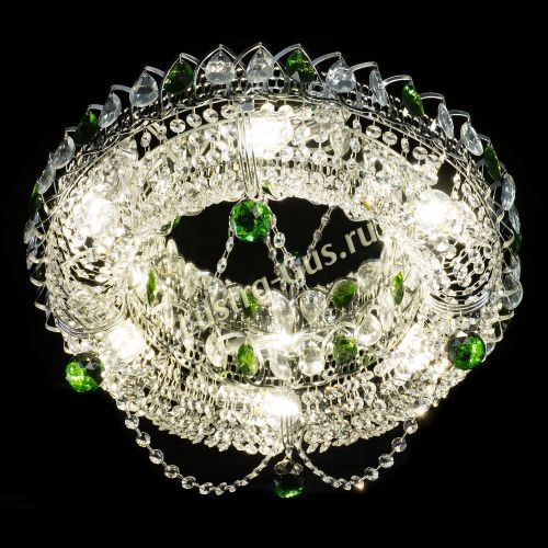 Люстра Глория №1 зеленая в Кирове Гусь Хрустальный