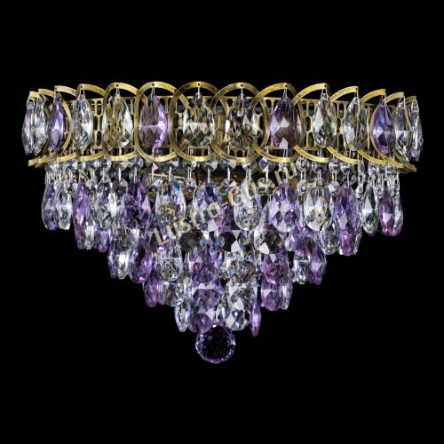 Люстра Грация №1 под бронзу фиолетовая в Кирове Гусь Хрустальный