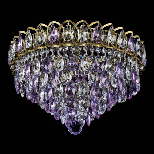 Люстра Грация №1 под бронзу фиолетовая в Кирове Гусь Хрустальный