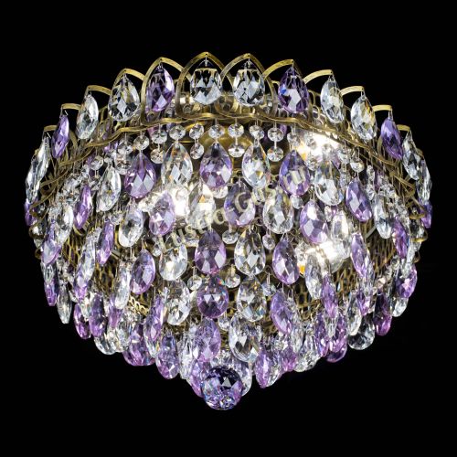 Люстра Грация №1 под бронзу фиолетовая в Кирове Гусь Хрустальный
