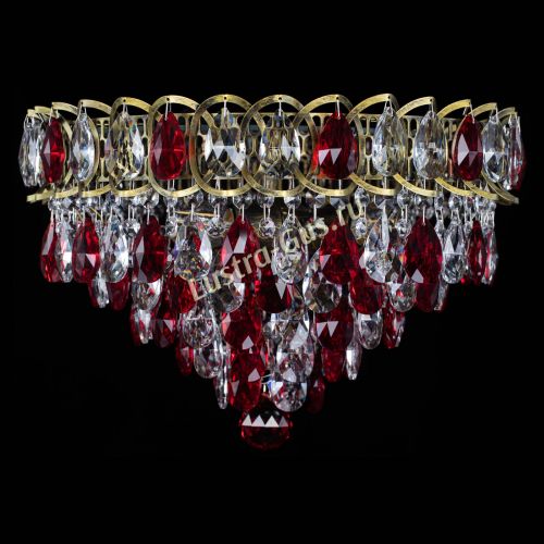 Люстра Грация №1 под бронзу красная в Кирове Гусь Хрустальный