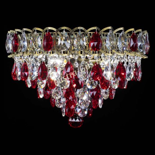 Люстра Грация №1 под бронзу красная в Кирове Гусь Хрустальный