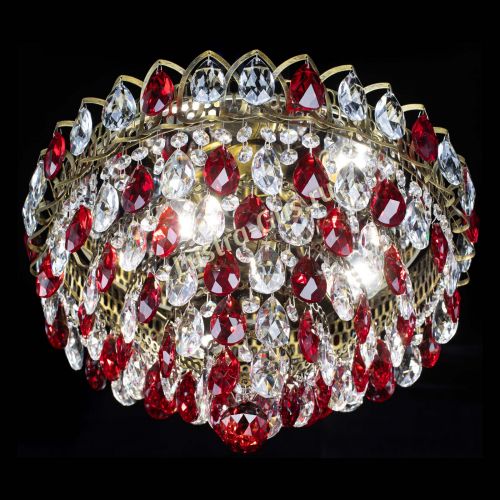 Люстра Грация №1 под бронзу красная в Кирове Гусь Хрустальный