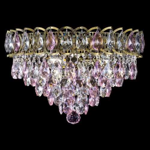 Люстра Грация №1 под бронзу розовая в Кирове Гусь Хрустальный