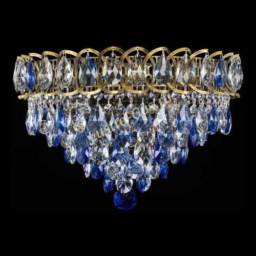 Люстра Грация №1 под бронзу синяя в Кирове Гусь Хрустальный