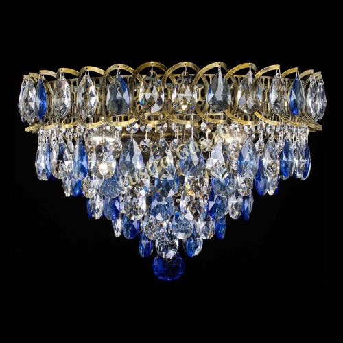 Люстра Грация №1 под бронзу синяя в Кирове Гусь Хрустальный