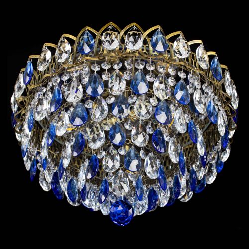 Люстра Грация №1 под бронзу синяя в Кирове Гусь Хрустальный