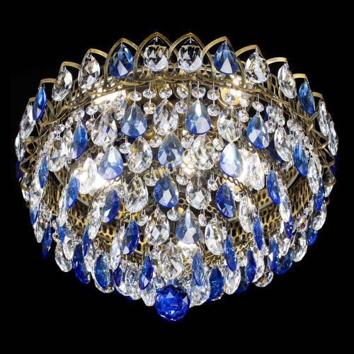 Люстра Грация №1 под бронзу синяя в Кирове Гусь Хрустальный