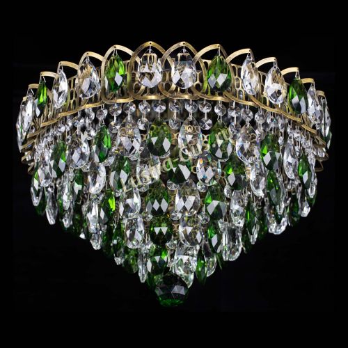 Люстра Грация №1 под бронзу зеленая в Кирове Гусь Хрустальный