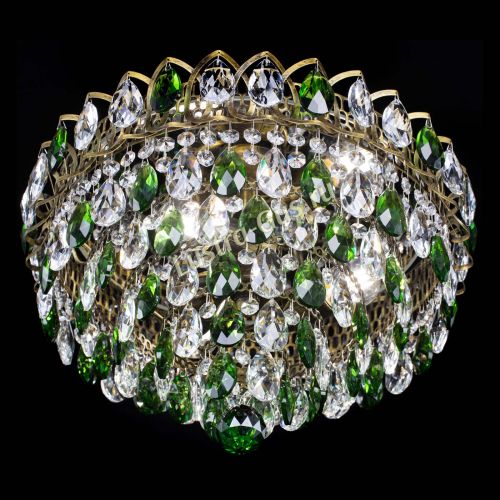 Люстра Грация №1 под бронзу зеленая в Кирове Гусь Хрустальный