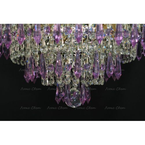 Люстра Ромашка Хризантема фиолетовая большой карашдаш в Кирове Гусь Хрустальный
