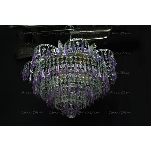 Люстра Ромашка Хризантема фиолетовая большой карашдаш в Кирове Гусь Хрустальный