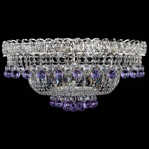 Люстра Хрустальный каскад №3 Шар фиолетовая в Кирове Гусь Хрустальный
