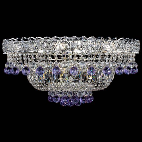 Люстра Хрустальный каскад №3 Шар фиолетовая в Кирове Гусь Хрустальный
