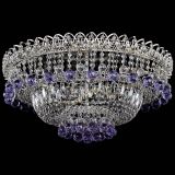 Люстра Хрустальный каскад №3 Шар фиолетовая в Кирове